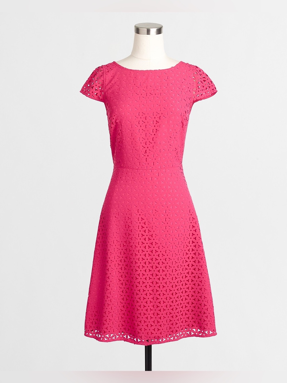 Vintage J.Crew Factory Laser-Cut Cap-Sleeve Dress